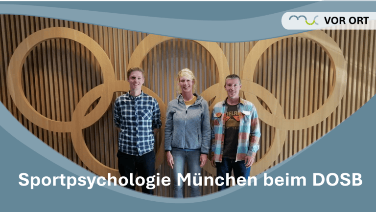 Dr. Tom Kossak, Mila Hanke und Dr. Kai Engbert von Sportpsychologie München bei der Jahrestagung DOSB Sportpsychologie