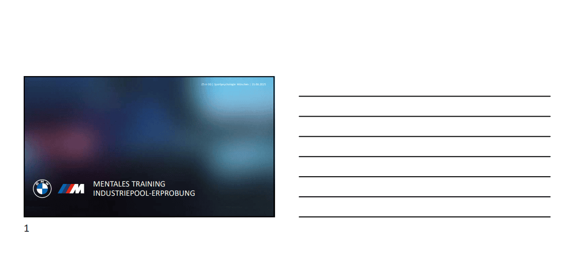 Notizzettel // Industriepoolerprobung // BMW
