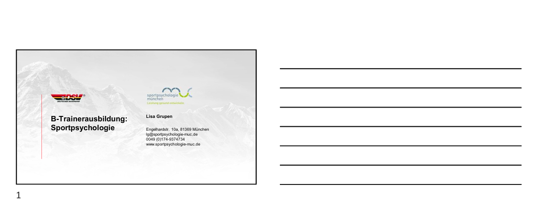 Notizzettel // DSV Trainer-B