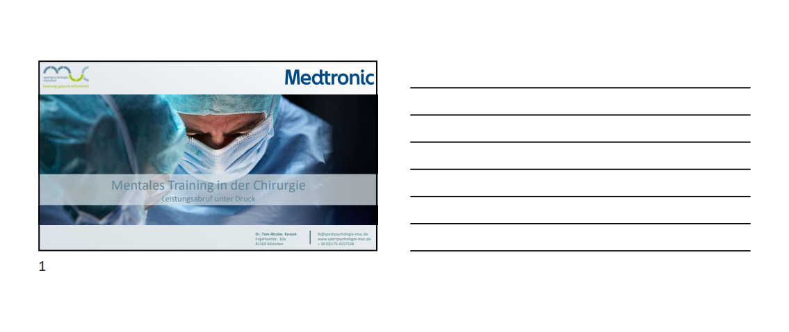 Handzettel // Mentales Training in der Chirurgie